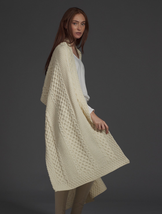 Aran Cashmere Mc Dermott Clan Aran Wrap