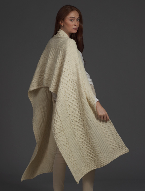 aran cashmere Mc Dermott Clan Aran Wrap