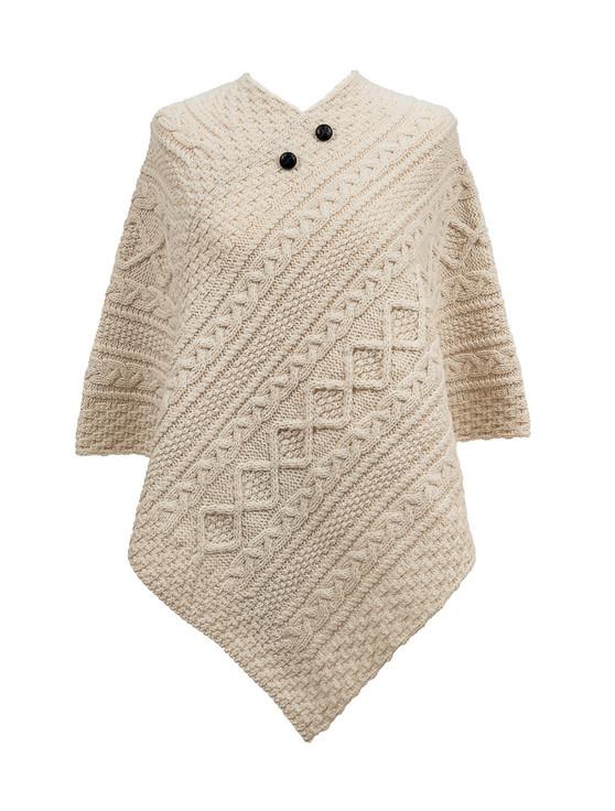 aran cashmere Mc Donald Clan Aran Poncho
