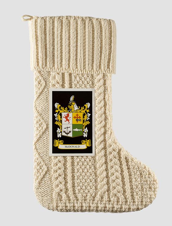 Aran Cashmere Mc Donald Clan Christmas Stocking