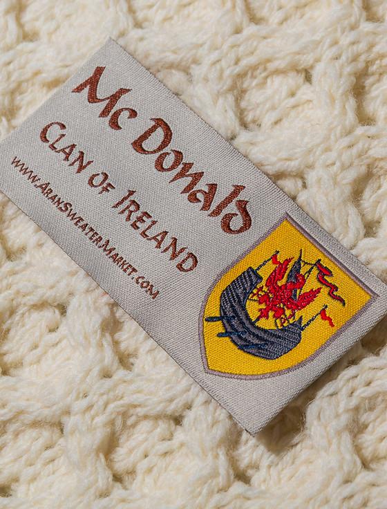 Aran Cashmere Mc Donald Clan Christmas Stocking