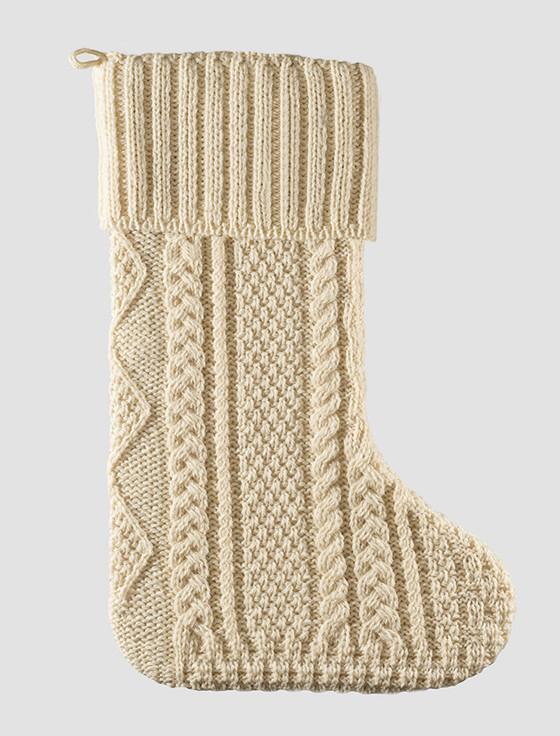 aran cashmere Mc Donald Clan Christmas Stocking