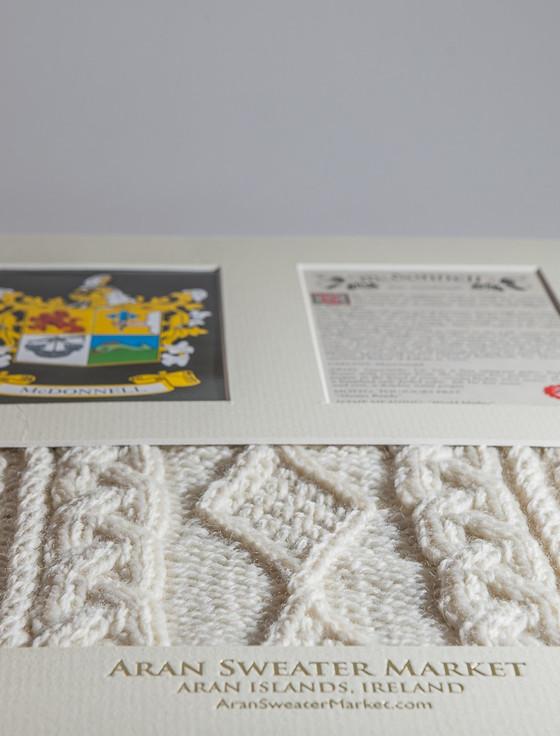 Aran Cashmere Mc Donnell Clan Aran & History Display