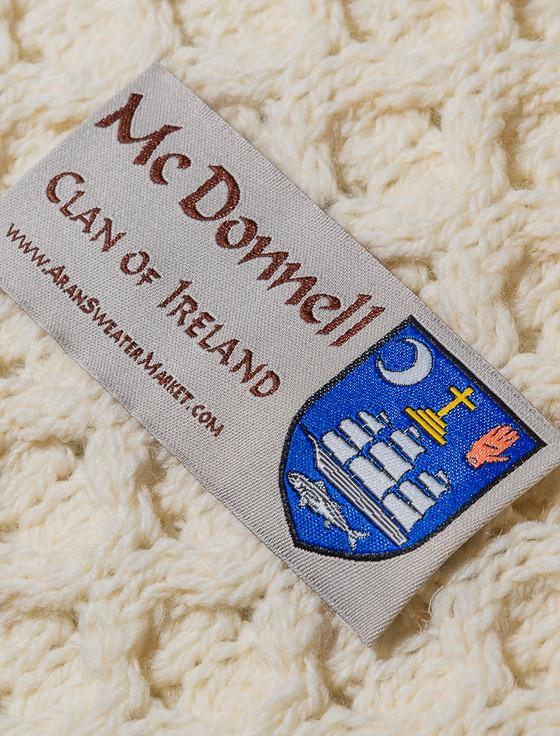 Aran Cashmere Mc Donnell Clan Aran Throw