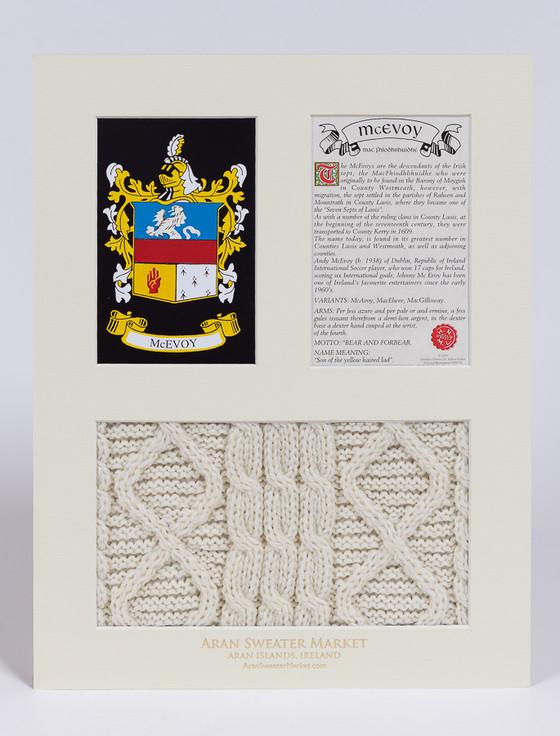 Aran Cashmere Mc Evoy Clan Aran & History Display