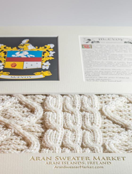 Aran Cashmere Mc Evoy Clan Aran & History Display