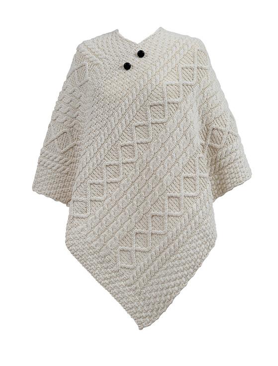 aran cashmere Mc Evoy Clan Aran Poncho