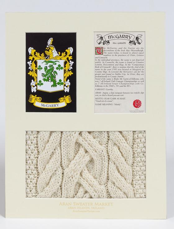 Aran Cashmere Mc Garry Clan Aran & History Display
