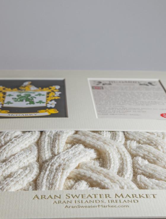 Aran Cashmere Mc Garry Clan Aran & History Display