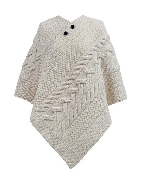 aran cashmere Mc Garry Clan Aran Poncho