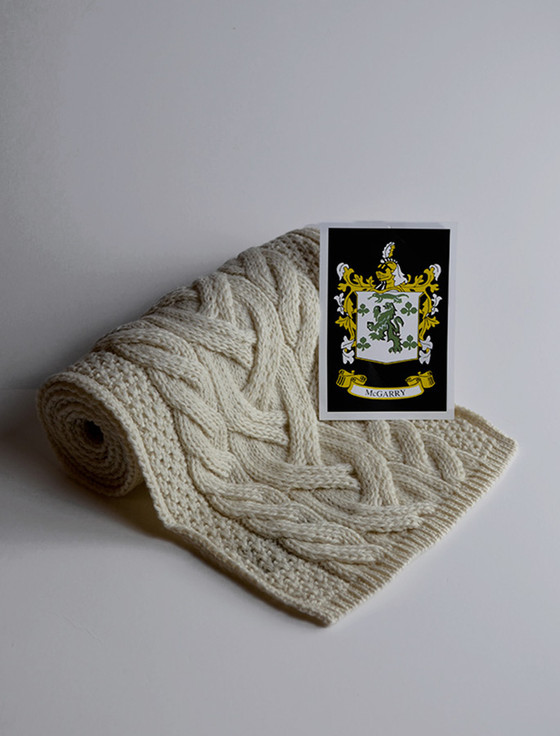 aran cashmere Mc Garry Clan Scarf