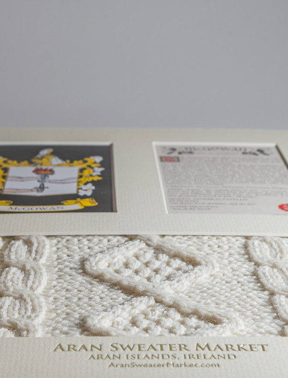Aran Cashmere Mc Gowan Clan Aran & History Display