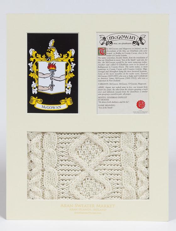 Aran Cashmere Mc Gowan Clan Aran & History Display