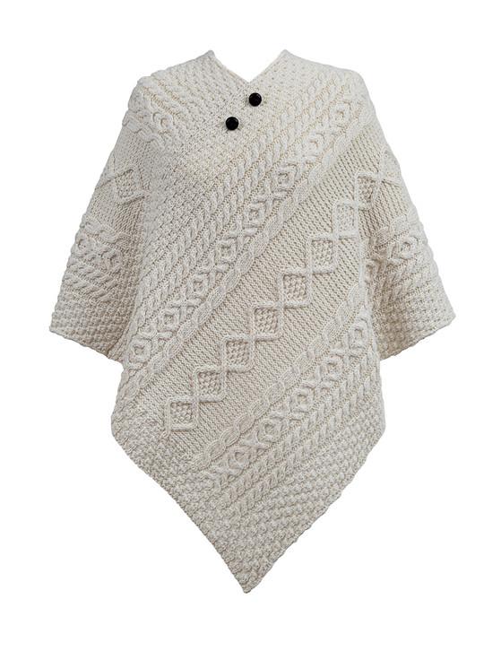 aran cashmere Mc Gowan Clan Aran Poncho