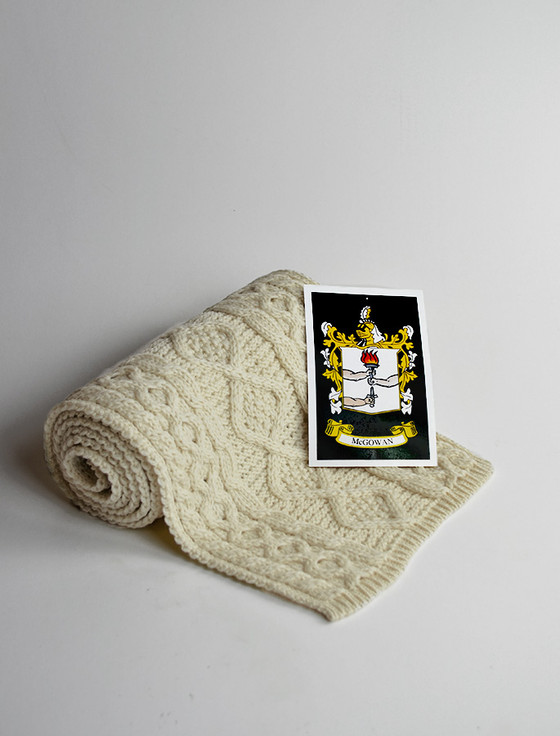 aran cashmere Mc Gowan Clan Scarf