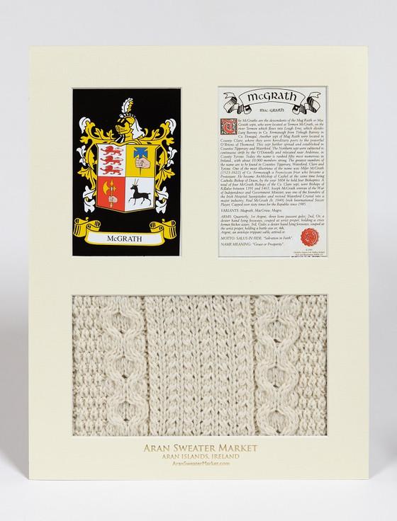 Aran Cashmere Mc Grath Clan Aran & History Display