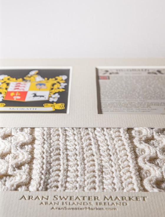 Aran Cashmere Mc Grath Clan Aran & History Display