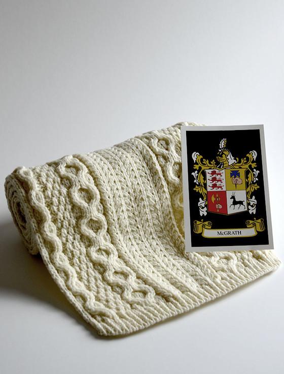aran cashmere Mc Grath Clan Scarf