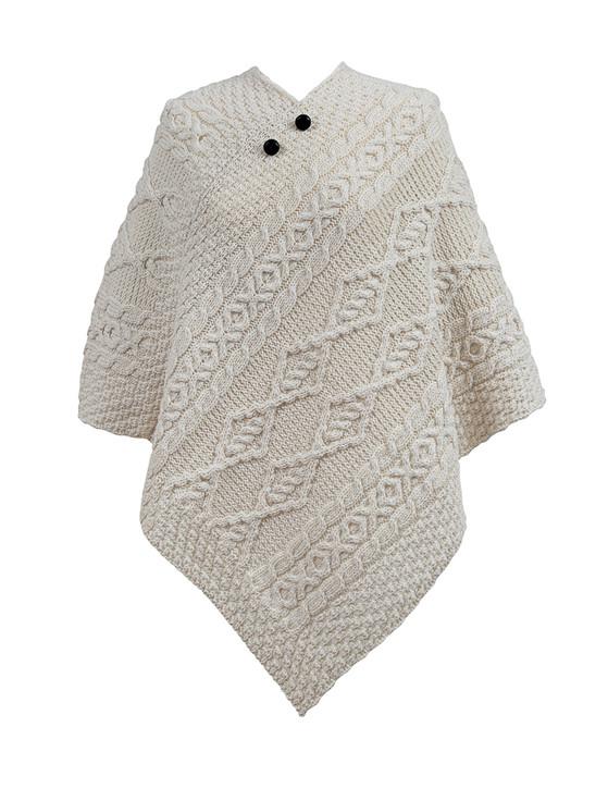 aran cashmere Mc Guinness Clan Aran Poncho