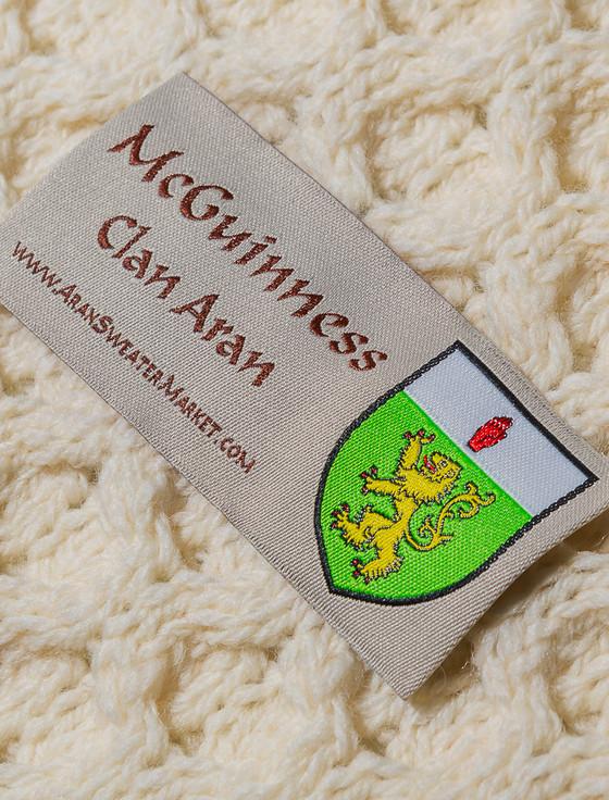 Aran Cashmere Mc Guinness Clan Aran Throw