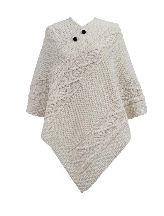 aran cashmere Mc Hugh Clan Aran Poncho
