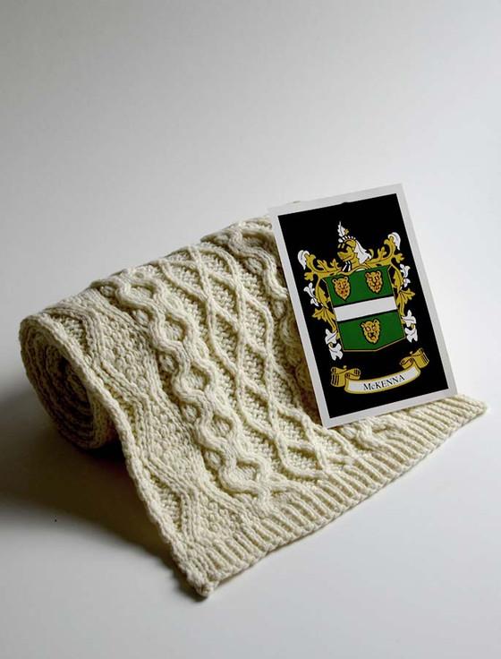 aran cashmere Mc Kenna Clan Scarf