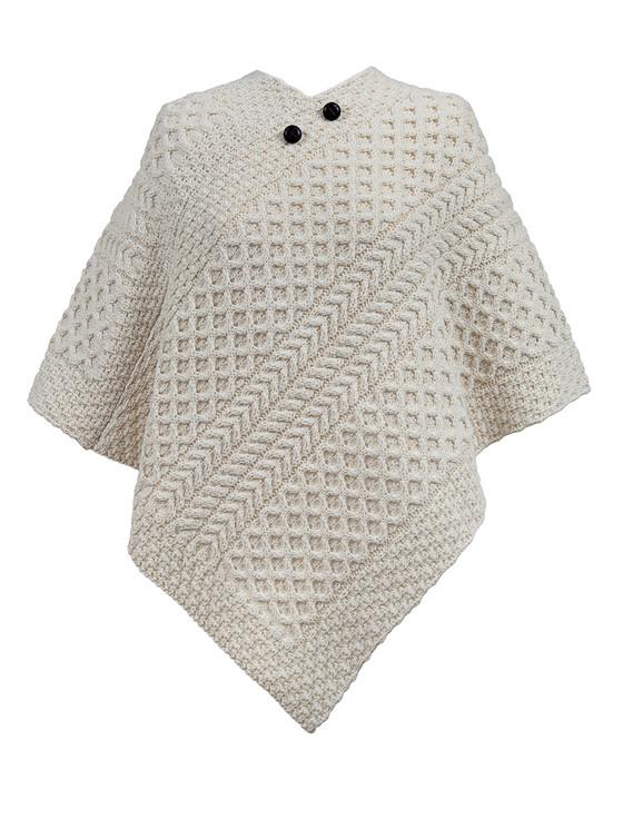 aran cashmere Mc Loughlin Clan Aran Poncho