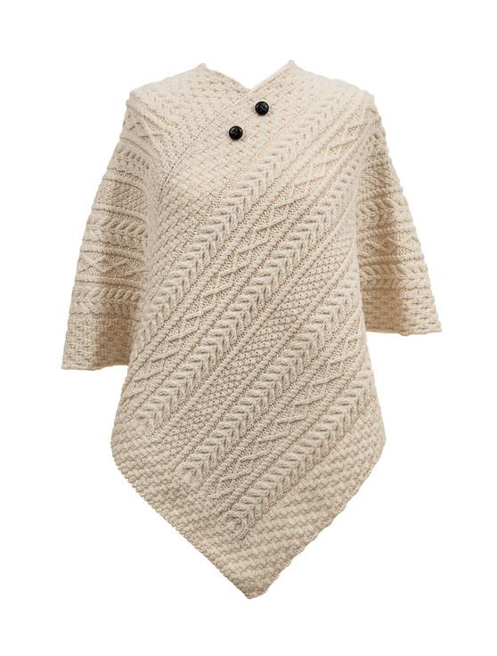 aran cashmere Mc Mahon Clan Aran Poncho