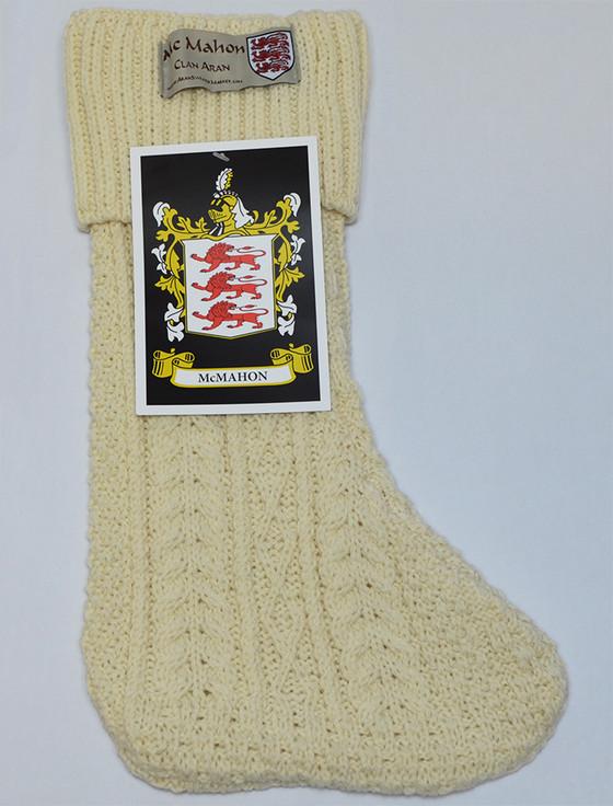 aran cashmere Mc Mahon Clan Christmas Stocking