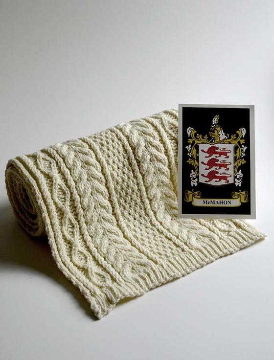 aran cashmere Mc Mahon Clan Scarf