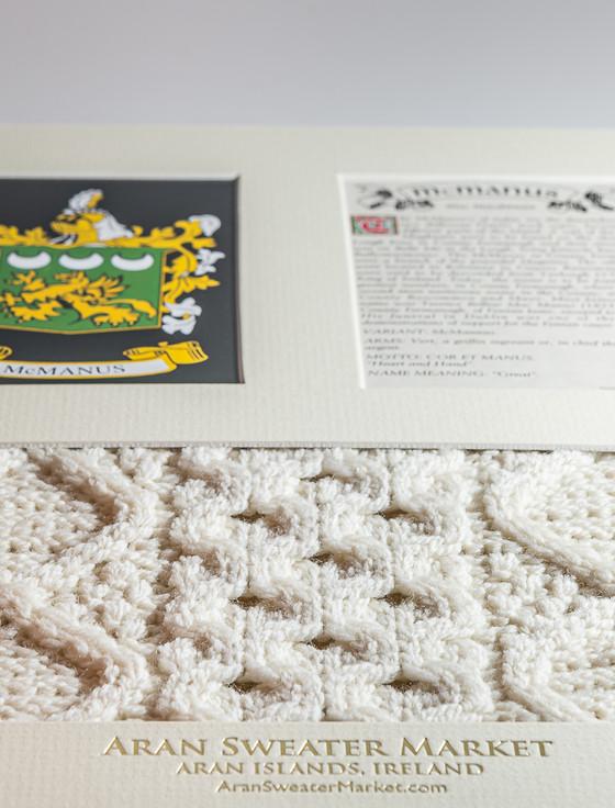 Aran Cashmere Mc Manus Clan Aran & History Display