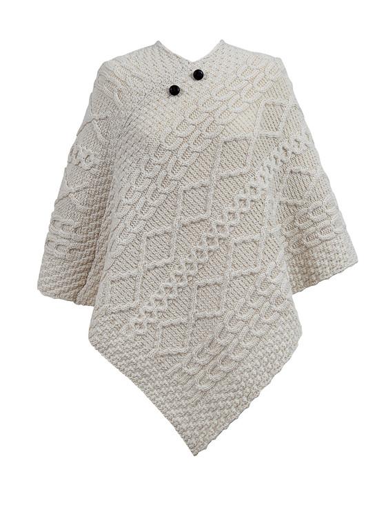 aran cashmere Mc Manus Clan Aran Poncho