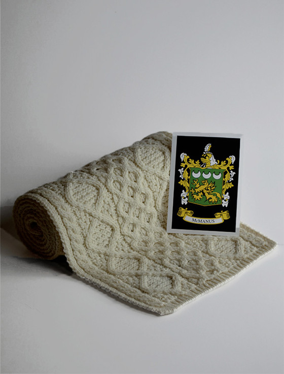 aran cashmere Mc Manus Clan Scarf