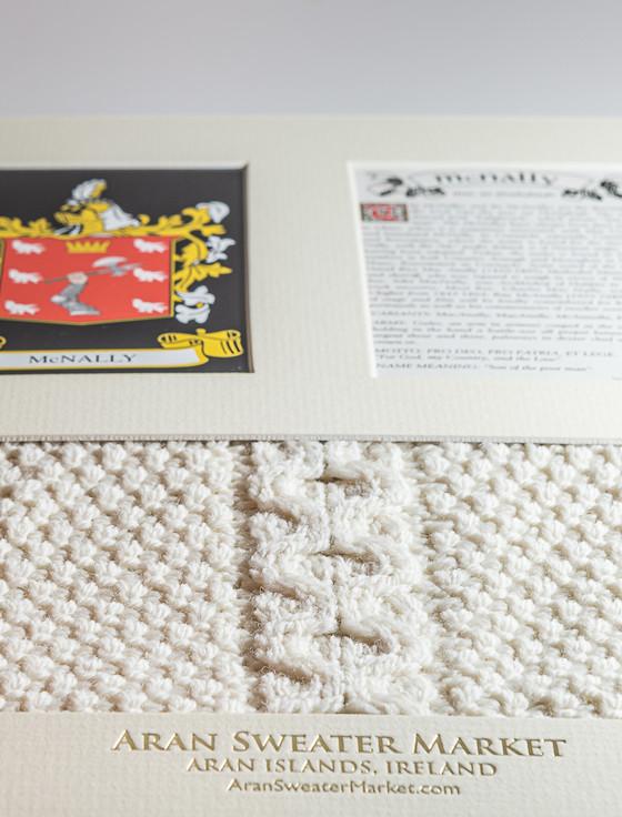 Aran Cashmere Mc Nally Clan Aran & History Display