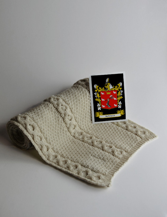 aran cashmere Mc Nally Clan Scarf