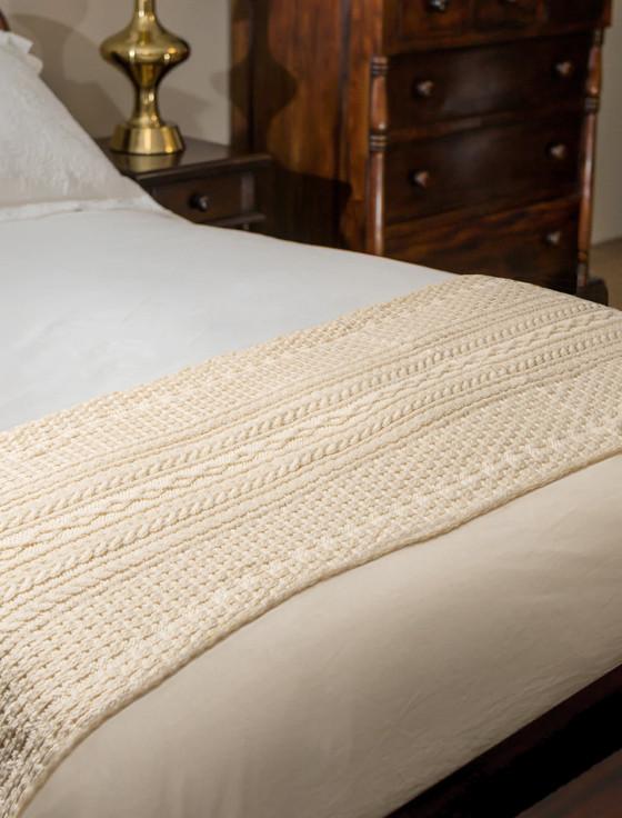 aran cashmere Mc Namara Clan Aran Bed Runner