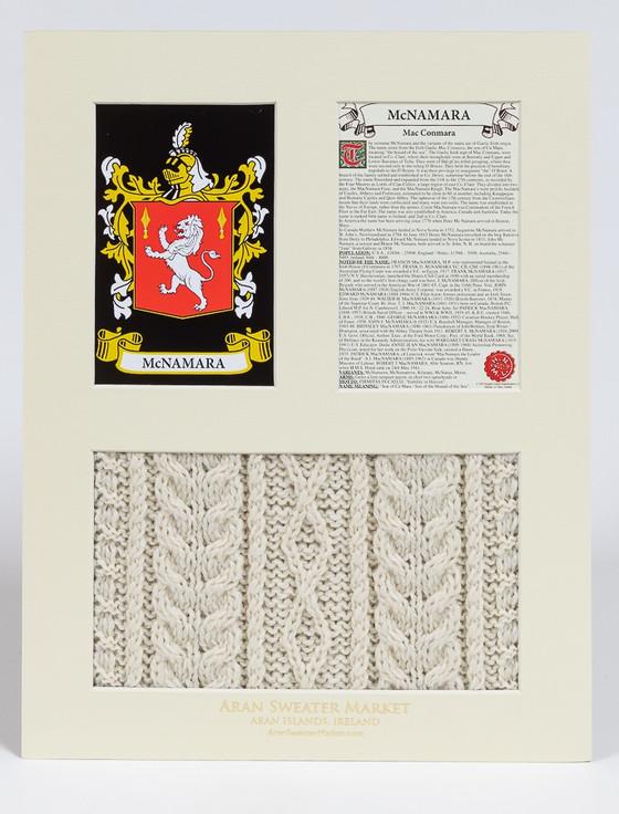 Aran Cashmere Mc Namara Clan Aran & History Display