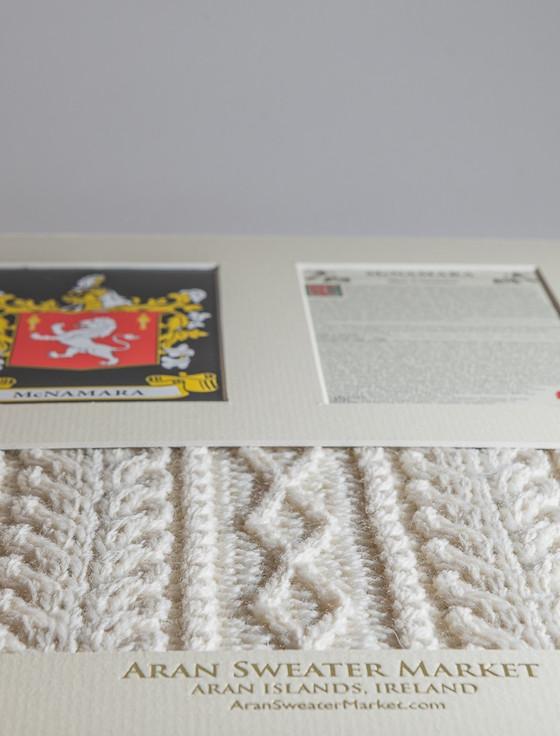 Aran Cashmere Mc Namara Clan Aran & History Display