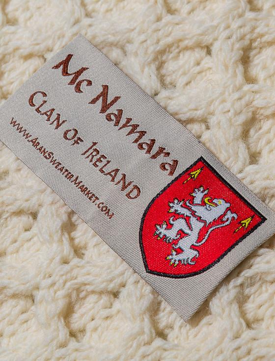aran cashmere Mc Namara Clan Aran Wrap