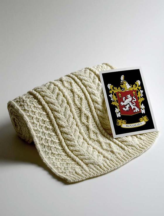 aran cashmere Mc Namara Clan Scarf