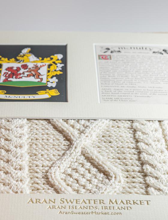 Aran Cashmere Mc Nulty Clan Aran & History Display