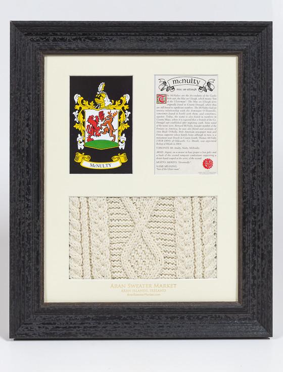 aran cashmere Mc Nulty Clan Aran & History Display