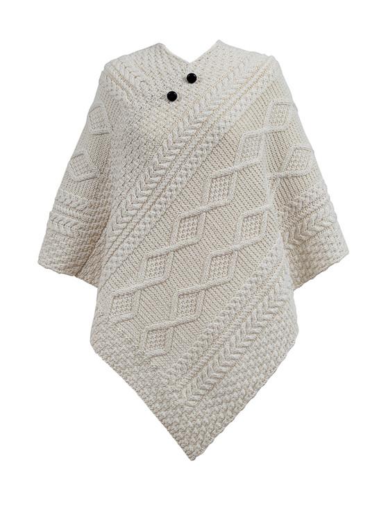 aran cashmere Mc Nulty Clan Aran Poncho