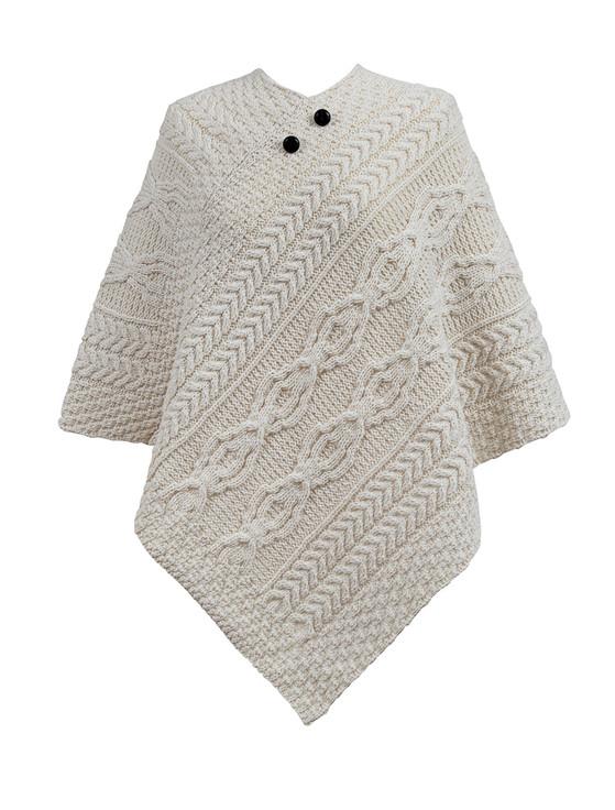 aran cashmere McAllister Clan Aran Poncho