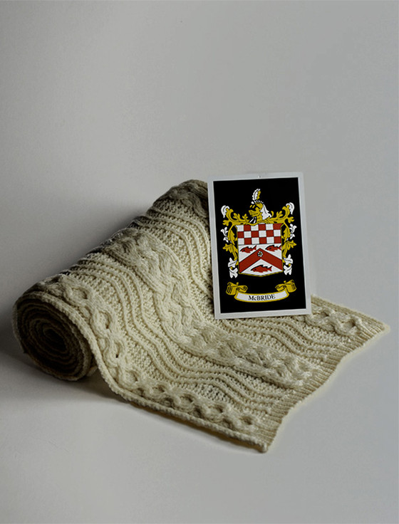 aran cashmere McBride Clan Scarf