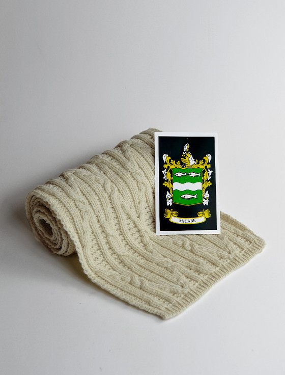 aran cashmere McCabe Clan Scarf