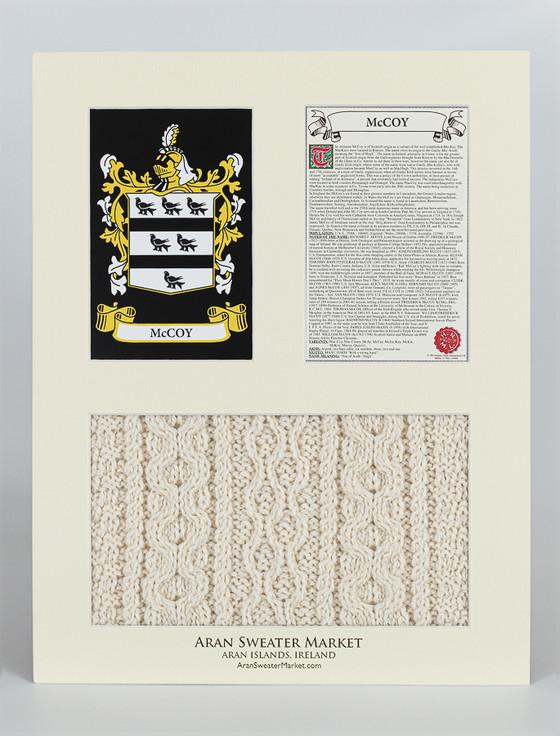 Aran Cashmere McCoy Clan Aran & History Display