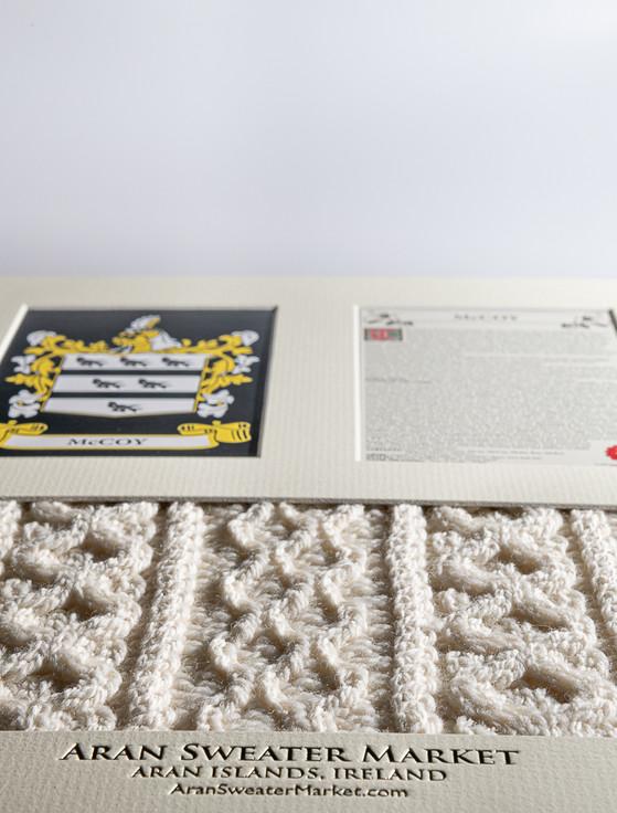 Aran Cashmere McCoy Clan Aran & History Display