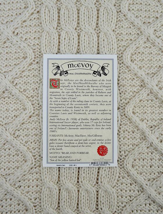 Aran Cashmere McEvoy Clan Scarf