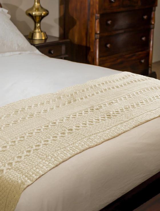 aran cashmere McGrath Clan Aran Bed Runner
